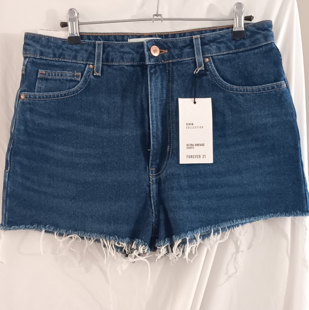Forever 21 Dark Blue Jean Shorts